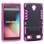 Wholesale ZTE ZMAX 2 Z958 Hard Shield Hybrid Case (Hot Pink)